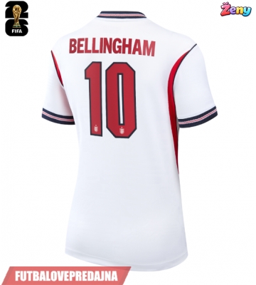 Lacne Ženy Futbalové dres Anglicko Jude Bellingham #10 MS 2026 Krátky Rukáv - Domáci